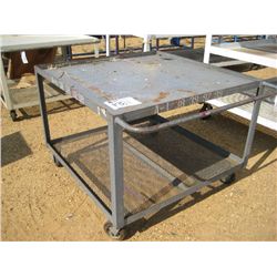 4' X 4' 2 CHELF METAL ROLL AROUND CART
