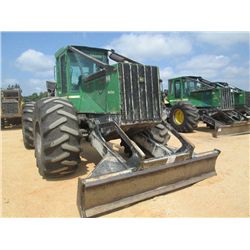 JOHN DEERE 748G III GRAPPLE SKINNER, S/N 602892, DUAL ARCH, WINCH, ECAB W/ AIR, 30.5L-32 TIRES, METE