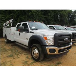 2011 FORD F450 4X4 SERVICE TRUCK, S/N 1FD0W4HT4BED06253 , CREW CAB, POWERSTROKE DIESEL, A/T, POWER W