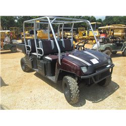 2009 POLARIS RANGER CREW 700 4X4, S/N 4XAWH68A992706752, GAS ENGINE, DUMP BED, METER READING 351 HRS