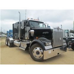2007 KENWORTH W900L T/A TRUCK TRACTOR, S/N 1XKWDB9X27J197871, 475 HP CAT C15, 18 SPD, 46K REARS, AIR