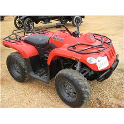 2008 ARCTIC CAT 366 4X4 ATV 4 WHEELER, S/N RFB08ATV68K6J3605, GAS ENGINE, FRONT & REAR RACK