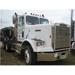 1988 FREIGHTLINER T/A TRUCK TRACTOR, S/N 1FUY2CYB7JH327236, CUMMINS DIESEL ENG, 9 SPD TRANS, 34K REA
