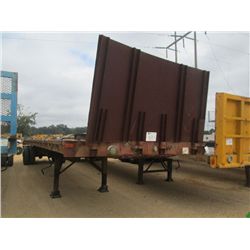 1984 GREAT DANE 45' T/A FLATBED TRAILER, S/N 1GRDM9026EM031206, SLIDING T/A, 295/75R22.5 TIRES