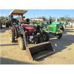 FARM PRO 2424 MFWD FARM TRACTOR, S/N 36498, 3 PTH, PTO, FARM PRO FRONT LOADER, S/N 312537, GP BUCKET