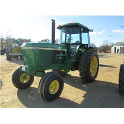 JOHN DEERE 4430 FARM TRACTOR, S/N 010322R, 3PTH, PTO, 2 HYD, REMOTES, ECAB W/ AIR, 18.4-38 REAR TIRE