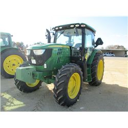 JOHN DEERE 6105R MFWD FARM TRACTOR, S/N 730830 (12 YR) 3PTH, PTO, 3 HYD REMOTES, 16 SPD POWER QUAD, 