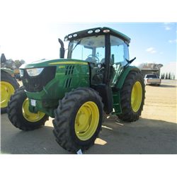 JOHN DEERE 6125R MFWD FARM TRACTOR, S/N 1LO6125RECH735635, (12 YR) 3 PTH, PTO, 3 HYD REMOTES, ECAB W