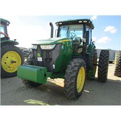 JOHN DEERE 7215R MFWD FARM TRACTOR, S/N 1RW7215RLBR002333, (11 YR) 3 PTH, PTO, 3 HYD REMOTES, QUICK 