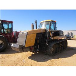 CAT 65D CHALLENGER FARM TRACTOR, S/N 2ZJ02071, REAR HITCH, 4 REMOTES, ECAB W/AIR, RUBBER TRACKS, MET