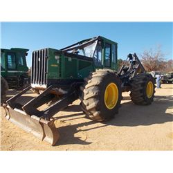 JOHN DEERE 648H GRAPPLE SKIDDER, S/N 615026 (08 YR) DUAL ARCH, WINCH, ECAB W/AIR, SWEDA AXLES, METER