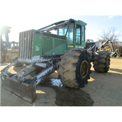 JOHN DEERE 648G III GRAPPLE SKIDDER, S/N 601380 (06 YR) SINGLE ARCH, WINCH, ECAB W/ AIR, METER READI