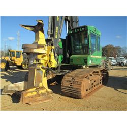 JOHN DEERE 753J TRACK FELLER BUNCHER, S/N 165201 (08 YR) JD DWFS22B ROTATING SAWHEAD, ECAB W/AIR