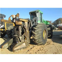 JOHN DEERE 843J FELLER BUNCHER, S/N 612083 (07 YR) SAWHEAD, ECAB W/AIR, METER READING 9,923 HRS