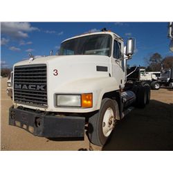 2003 MACK CH613 T/A TRUCK TRACTOR, S/N 1M1AA13Y73W154165, 427 HP MACK DIESEL ENG, 10 SPD TRANS, ALUM