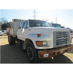 1997 FORD S/A CREW CAB DUMP, S//N 1FDXF80C8VVA16099, DIESEL ENG, A/T, 20K REARS, 9K FRONT, ODOMETER 