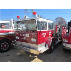 1975 AMERICAN LA FRANCE PUMPER S/A FIRE TRUCK, S/N P-17-4319, HALE 1500 GPM PUMP, 5000 GAL STEEL TAN