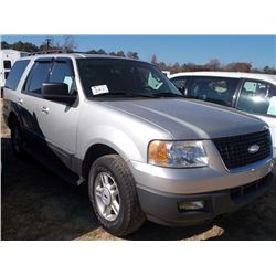 2005 FORD EXPEDITION XLT 4X4, S/N 1FMPU16595LA61294, V8 GAS, A/T, ODOMETER READING 183,618 MILES