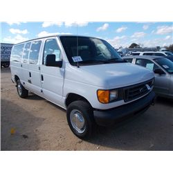 2004 FORD E350 XL PASSENGER VAN, S/N 1FBNE31L44HB19733, V8 GAS, A/T, 11 PASSENGER, ODOMETER READING 
