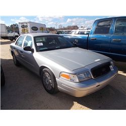 2004 FORD CROWN VICTORIA, S/N 2FAHP71W74X160643, V8 GAS, A/T, ODOMETER READING 167,942 MILES