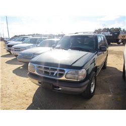 1997 FORD EXPLORER XLT, S/N 1FMDU32X4VUB13396, V6 GAS, A/T, ODOMETER READING 128,096 MILES (COUNTY O
