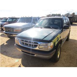 1997 FORD EXPLORER XLT, S/N 1FMDU34X1VUD16470, GAS ENG, A/T, ODOMETER READING 168,766 MILES