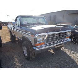 1978 FORD RANGER 4X4 F150 PICKUP, S/N F14HNCB1051, GAS ENGINE, A/T, TOOLBOX