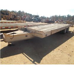 28' T/A TAG TRAILER, DUAL TANDEM, DOVETAIL W/ RAMPS, 8.25R15 TIRES (BILL OF SALE ONLY-NO TITLE!)