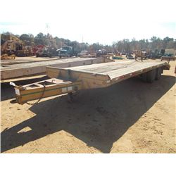 HOMEMADE 26' T/A TAG TRAILER, S/N AL05HM00400023658, DUAL TANDEM , DOVETAIL W/ RAMPS, LT235/85R16 TI