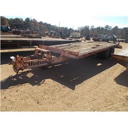1996 HUDSON 23' T/A TAG TRAILER, S/N 10HHTD1C2T1000001, DUAL TANDEM, DOVETAIL W/ RAMPS, 9.50R16.5 TI