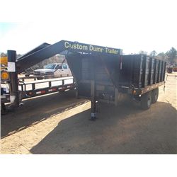 READING GOOSENECK 7' X 12' T/A HYD DUMP TRAILER, S/N 216822, 225/75R16 TIRES