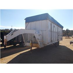 1992 GOOSENECK 92-20X8 20' T/A GOOSENECK DUMP TRAILER, S/N 16GG48D22NB030735, OPEN TOP, 7.50R16 TIRE
