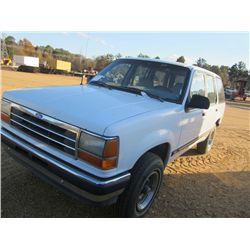 1991 FORD EXPLORER XL, S/N 1FMDU34X8MUE18783, GAS ENG, A/T, ODOMETER READING 73,780 MILES