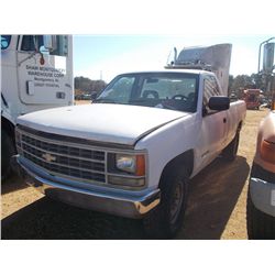 1992 CHEVROLET 2500 P/U TRUCK, S/N 1ECFK24K6NZ196394, V8, A/T (DOES NOT RUN)