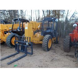 JCB 506B TELESCOPIC FORKLIFT, S/N 575089, 4 CYL DIESEL ENG, TILT CARRIAGE, CANOPY, 15.5-25 TIRES, ME