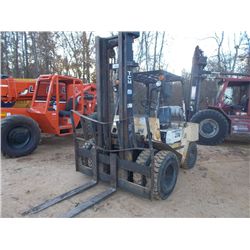 TCM FHG36N8 FORKLIFT, S/N 46400661, 8,000# CAP, DOUBLE STAGE, LP GAS, CANOPY, METER READING 6,235 HR