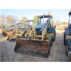 JOHN DEERE 410G 4X4 LOADER BACKHOE, S/N 923663 (03 YR) GP BUCKET, 24" HOE BUCKET, CANOPY, METER READ