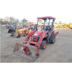 KUBOTA B26 MFWD 4X4 LOADER BACKHOE, S/N 51927, 3 PTH, PTO, KUBOTA B26 FRONT LOADER ATTACH, GP BUCKET