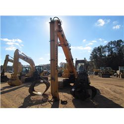 HYUNDAI ROBEX 210LC-7 HYDRAULIC EXCAVATOR, S/N N60612188, 14'-8" STICK, LOG GRAPPLE, ROTOBEC 090HD-A