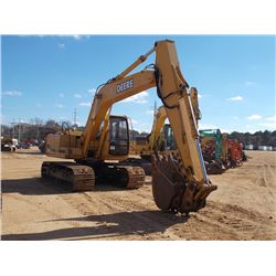 JOHN DEERE 160LC HYDRAULIC EXCAVATOR, S/N 040210, 9' STICK, 24" BUCKET, WAINROY COUPLER, ECAB W/AIR,
