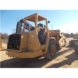 JOHN DEERE 762B MOTOR SCRAPER, S/N 743579, ELEVATING, CANOPY, 20.5R25 TIRES, METER READING 497 HRS