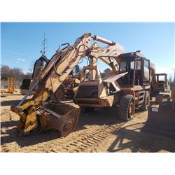 BADGER 1085C WHEELED HYDRAULIC EXCAVATOR, S/N 950603, EXTENDABLE STICK, 60" BUCKET, OUTRIGGERS, ECAB