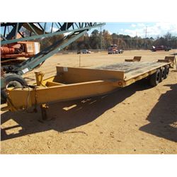 EAGER BEAVER TRI-AXLE TAG TRAILER, S/N T20127, 20' X 8', 4' DOVETAIL, RAMPS, 8-14.5 TIRES