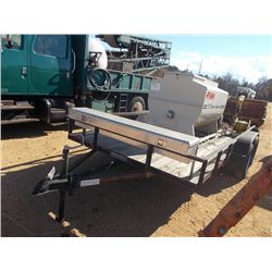 FINN T-30 HYDRO SEEDER, S/N RU-521, GAS ENG, PUMP, HOSE REEL, TOOL BOX, MTD ON T/A 14' TRAILER