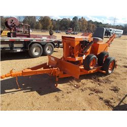 DITCHWITCH J20-B 4X4 TRENCHER, S/N 231770, 5' BAR, BACKFILL BLADE, MTD ON S/A TRAILER