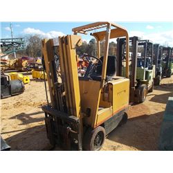 HYSTER E25A ELECTRIC FORKLIFT, S/N A114V1833W, 3,000# CAP, 3 STAGE, METER READING 4,019 HRS, W/CHARG