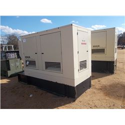 KOHLER 60RE0ZJB POWER SYSTEM, S/N 2030334 (05 YR) SINGLE PHASE, 54 KW, JOHN DEERE DIESEL, STANDBY UN
