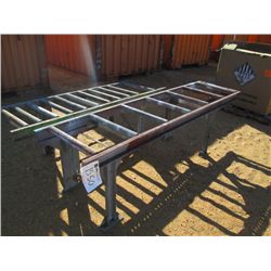 1 LOT (2) SECTION ROLLER CONVEYOR