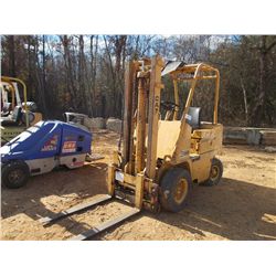 CAT V50B FORKLIFT, S/N 499A, 4 CYL GAS ENG, CANOPY, METER READING 261 HRS