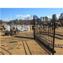 20' HORSE HEAD STEEL GATE W/POST